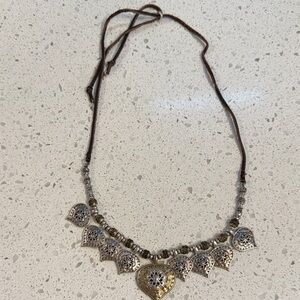 Lucky Brand Silver and Gold Heart Necklace